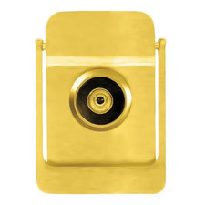 Door Knocker Viewer Brass Polished Cast Brass 190 Degree Door Hardware