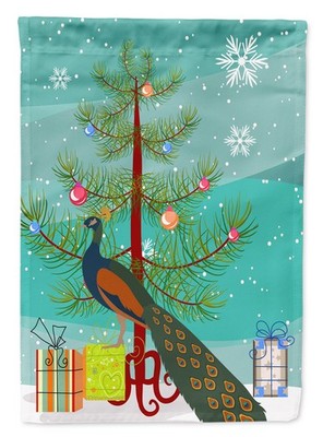 Caroline's Treasures Indian Peacock Peafowl Christmas Garden Flag BB9292GF