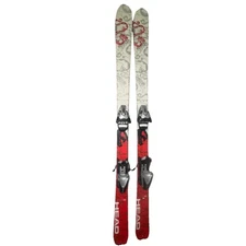 136cm HEAD MOJO65 Jr All Mtn Skis With Full Diagonal SL70 Bindings-needs Repair