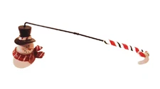 American Greetings Snowman Candle Snuffer Candy Cane Handle 10x3x2 New In Box