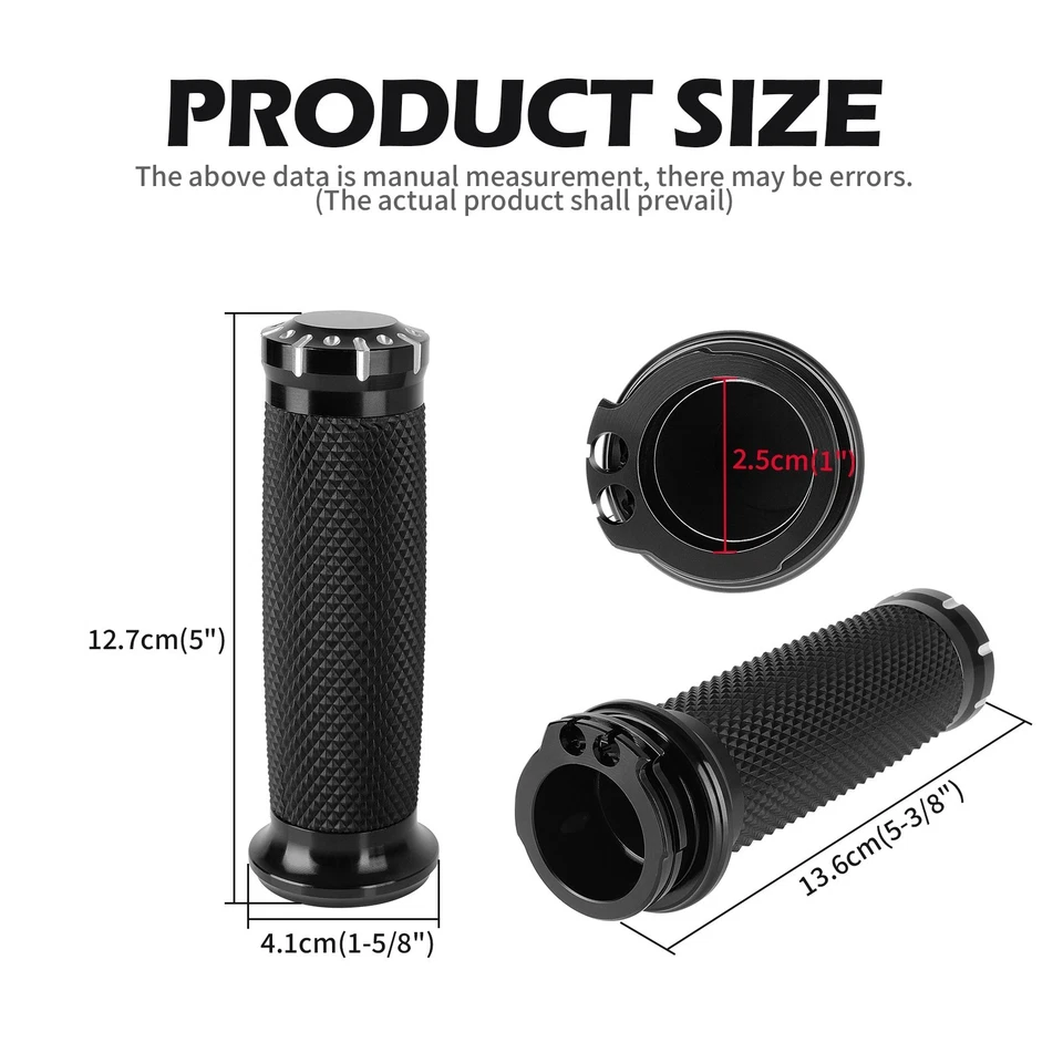 1" Motorcycle Handle Bar Hand Grip For Victory Vegas 8-Ball Cross Country Hammer Foto 2 de 4