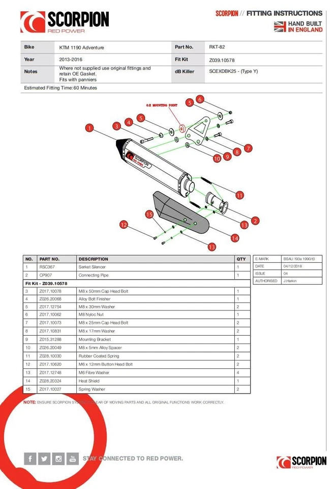 Serket de escape Scorpion negro cerámica KTM Adventure 1190 2013-2016 Foto 2 de 4