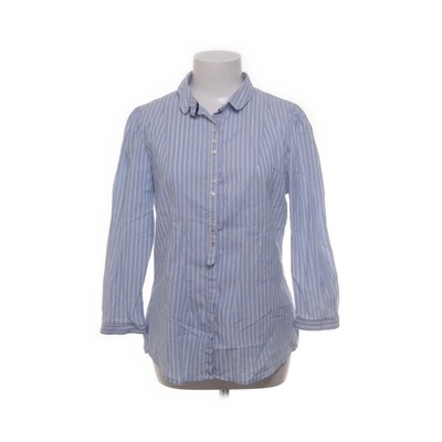 Zara Basic, Hemd, Größe: XL, Blau/Weiß, Baumwolle, Streifen, Damen #wYK