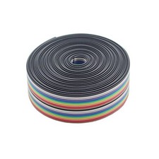 16ft/5m 20 Wire Rainbow Color Flat Ribbon IDC Wire Cable