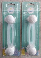 2 Packs NEW Regalo 6132 W Home Safety Multi-Purpose Latch 3 Pack Child Safety