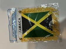 4 X 6 Jamaican Flag Small Flags Banners for Car with Brass staff and suction