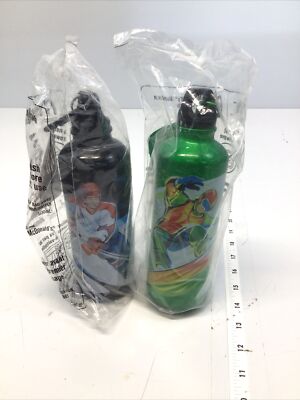 Set of 2 McDonalds 2010 Vancouver Winter Olympics Metal Water Bottles Sealed