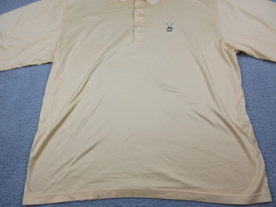 Camisa Polo Slazenger Para Hombres Adultos Extra Grande Amarillo Logo Ligera Golf Informal Foto 2 de 4
