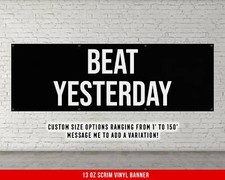 Motivational Home Gym Banner - Inspirational Weightlifting Wall Art