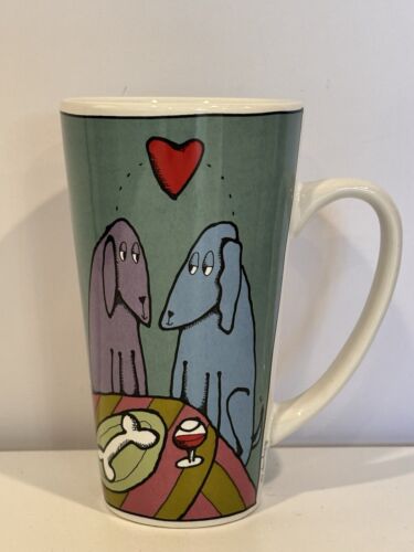 Ursula Dodge Puppy Love Cat Mug Signature Collection Tall Coffee Cup 16 oz