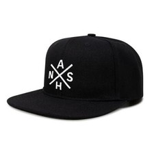 Nashville NASH Hat - Snapback Trucker Baseball Cap (Black Flatbill)