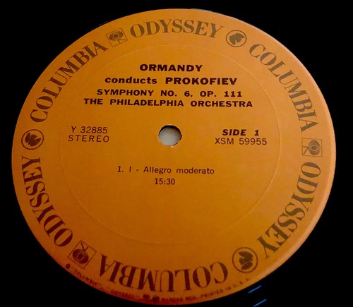 Ormandy Conducts Prokofiev Symphony No 6 Vinyl LP Columbia Odyssey Y32885 - Imagen 3 de 4