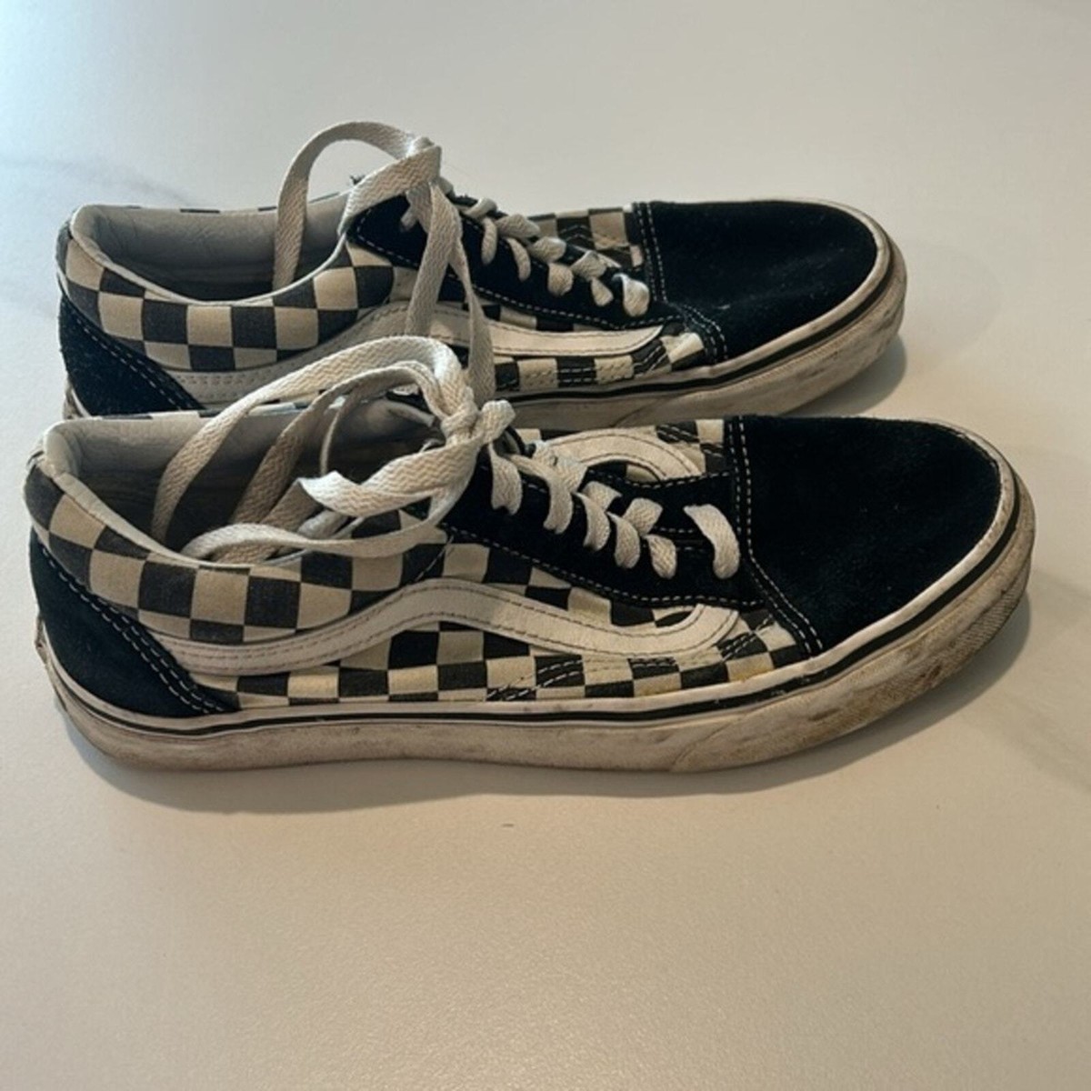 Sneaker Dirty Checkered Vans How To Clean Vans Checkered Shoes How