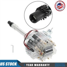 New 65000 Volt Hei Super Clear Cap Distributor For Sbc Bbc 1955-1986 V8 Chevy