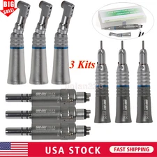 Dental Slow Speed Handpiece Contra Angle/Straight /Air Motor 4Hole NSK Style NEW