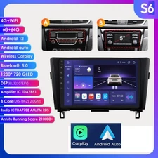 10.1" Android 12 Car Radio GPS for Nissan Xtrail Qashqai Rogue 2014-2018  6+64GB