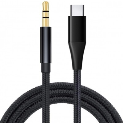 Aux Cable USB-C to 3.5mm Audio Cord Car Stereo Aux-in Adapter for Cell Phones