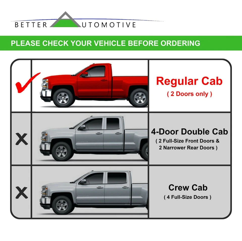 3" Black Side Steps Nerf Bars Running Boards for 1988-1998 Chevy C/K Regular Cab Foto 3 de 4