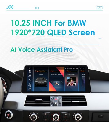 10.25'' Radio Carplay for BMW 5 Series E60 E61-E64 CCC 2005-08 Android 13 GPS 64G