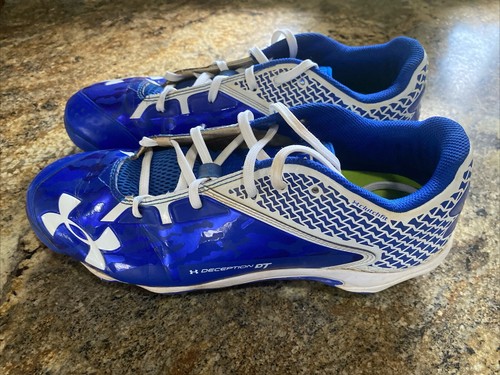 Scarpe da baseball Under Armour 1264165-411 da uomo taglia 11 Deception DT punta in metallo blu - Foto 4 di 10