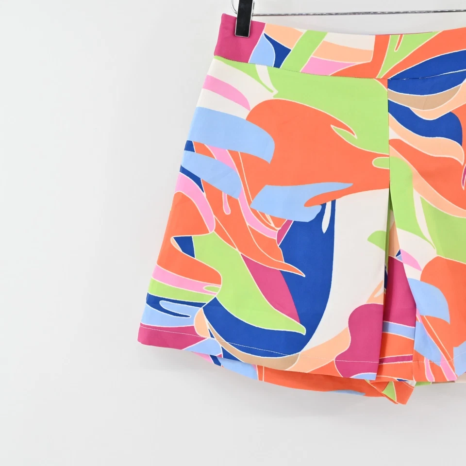 FLYING TOMATO Skort Mujer Talla L Idealmente Estampado Tropical Multicolor Elegante Foto 2 de 4