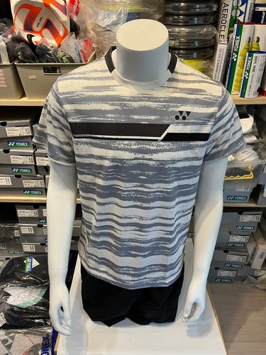 YONEX Men's Badminton T-Shirts Sports Top Apparel Grey [100/US:S] NWT 83TS017M - Picture 1 of 5