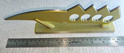 Asuma Sarutobi Style Chakra Blade Single Metallic Gold inc stand, 3d Printed