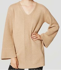 NWT Ann Taylor LOFT Italian Yarn Bell Sleeved Tunic Sweater Size S