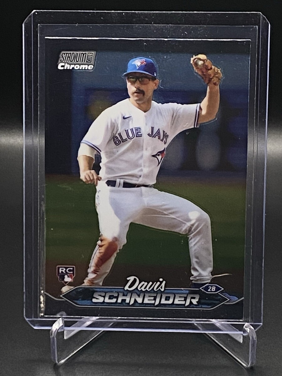 0 Davis Topps Schneider Chrome RC - | Jays Blue Rookie Baseball