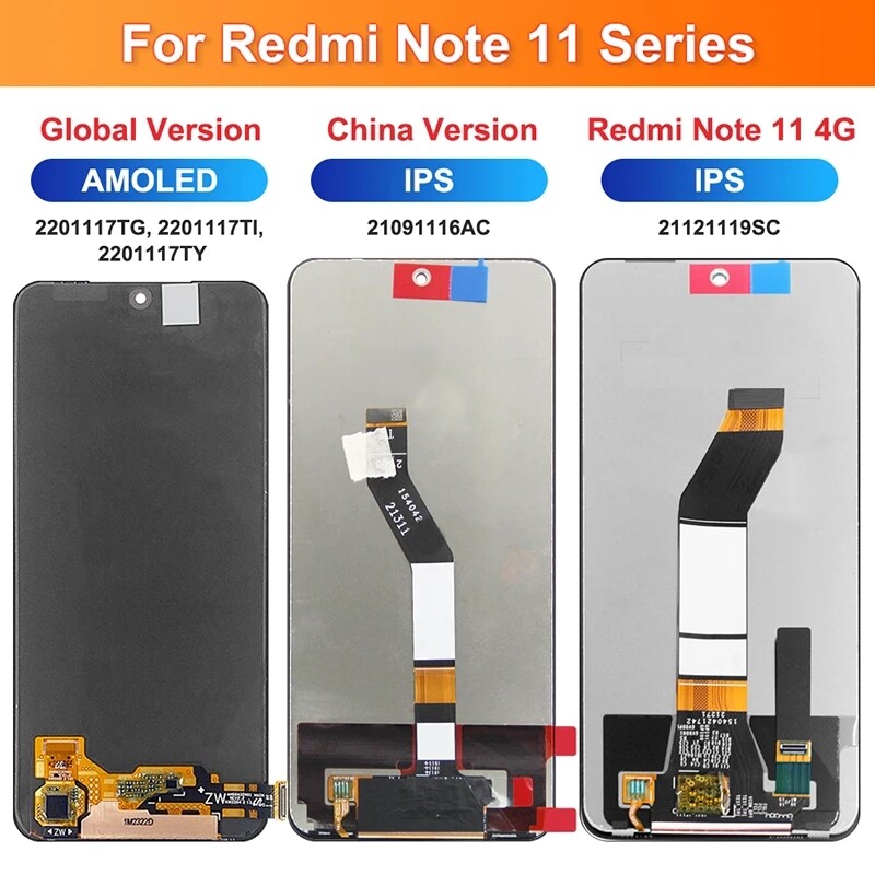 F Xiaomi Redmi Note 11 4G 21121119SC LCD Display Touch Screen Digitizer ...