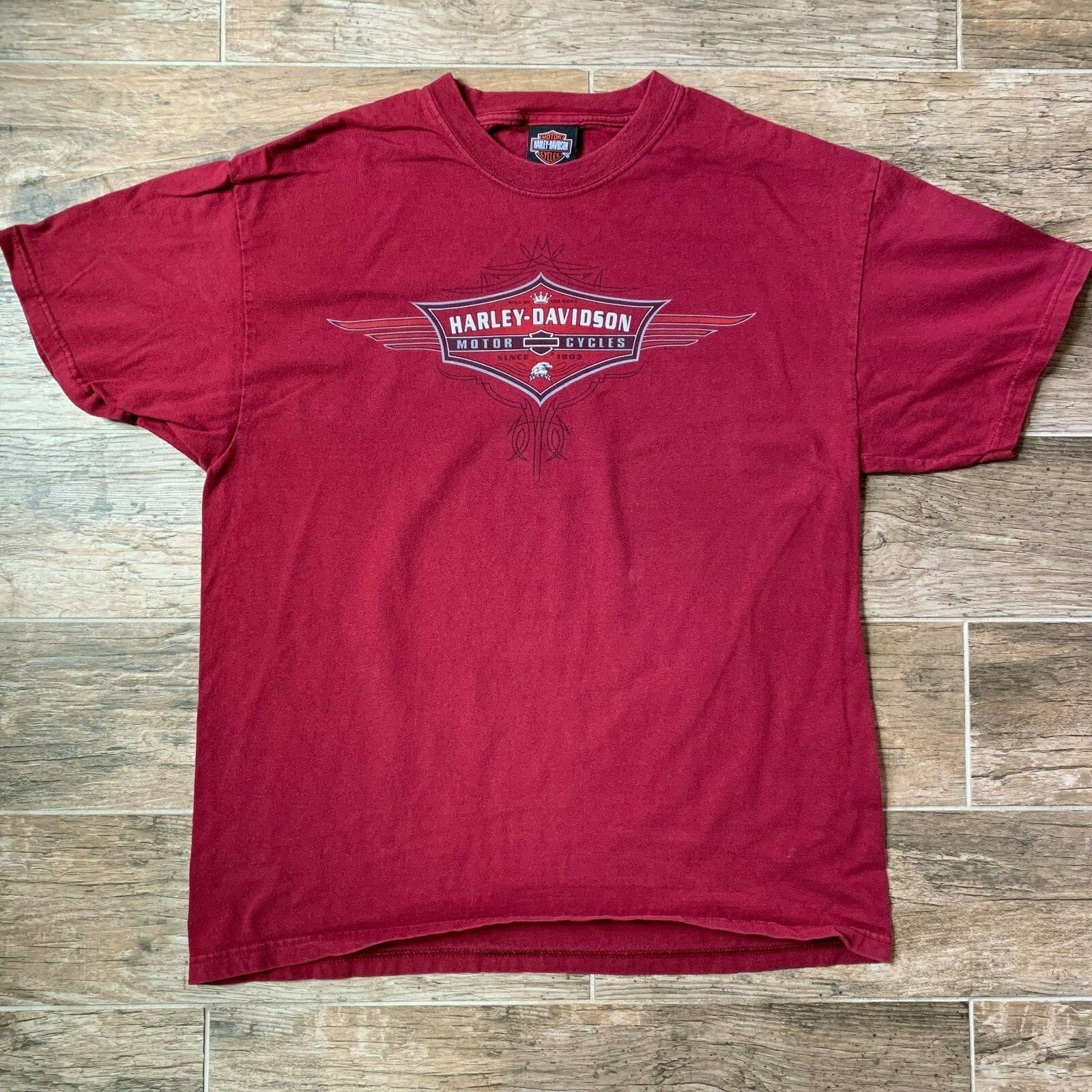2009 Harley Davidson Blocker's Parryville Pennsylvania Eagle Red Tee