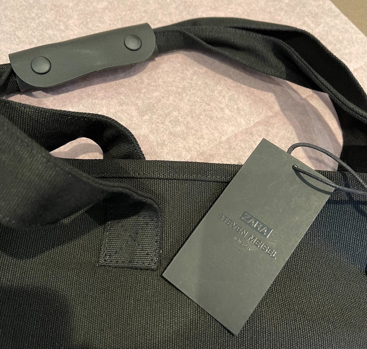 Zara x Steven Meisel UNISEX TOTE Shopper BAG Black Cotton Zara x Steven Meisel UNISEX TOTE Shopper BAG Black Cotton