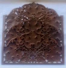 VTG 3 Ornate French Handcarved Wood Pediments Wall Decor Leaves Berries 14.5"L