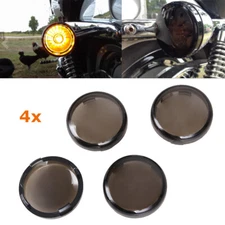 4x Smoke Lens Turn Signal Light Cover for Harley Touring Dyna Softail Sportster