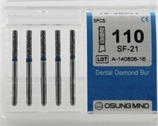 Dental Diamond Burs, Standard Grit Multi-Use, 5 Pcs/Pk [110SF-21]
