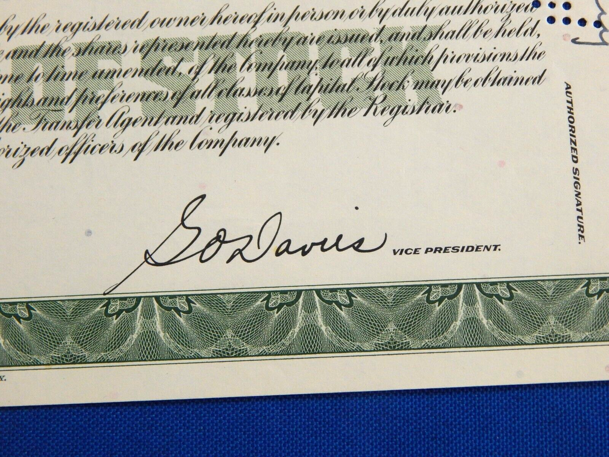 lorillard tobacco company stock price P. Lorillard (Tobacco) Company Stock Certificate New Jersey 1959
