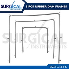 3 Pcs Rubber Dam Frames L, M  S Dental Orthodontic Dentist Instrument German Gr