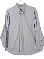 Geoffrey Beene Striped Men Dress Shirt with Cuffs Size XXL 18 34/35 Office Dress