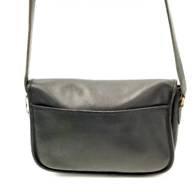 Coach 348 Black Vintage Cross Body Bag With Turnlock Closure Coach 348 Black Vintage Cross Body Bag With Turnlock Closure