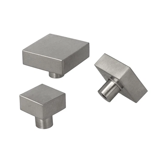 Furniture knob solid stainless steel matt brushed cabinet knob drawer knob square