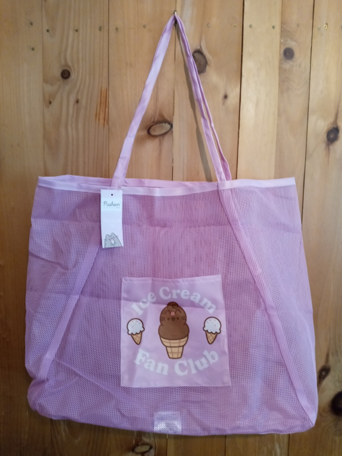 New Pusheen Mesh Beach Ice Cream Tote Bag