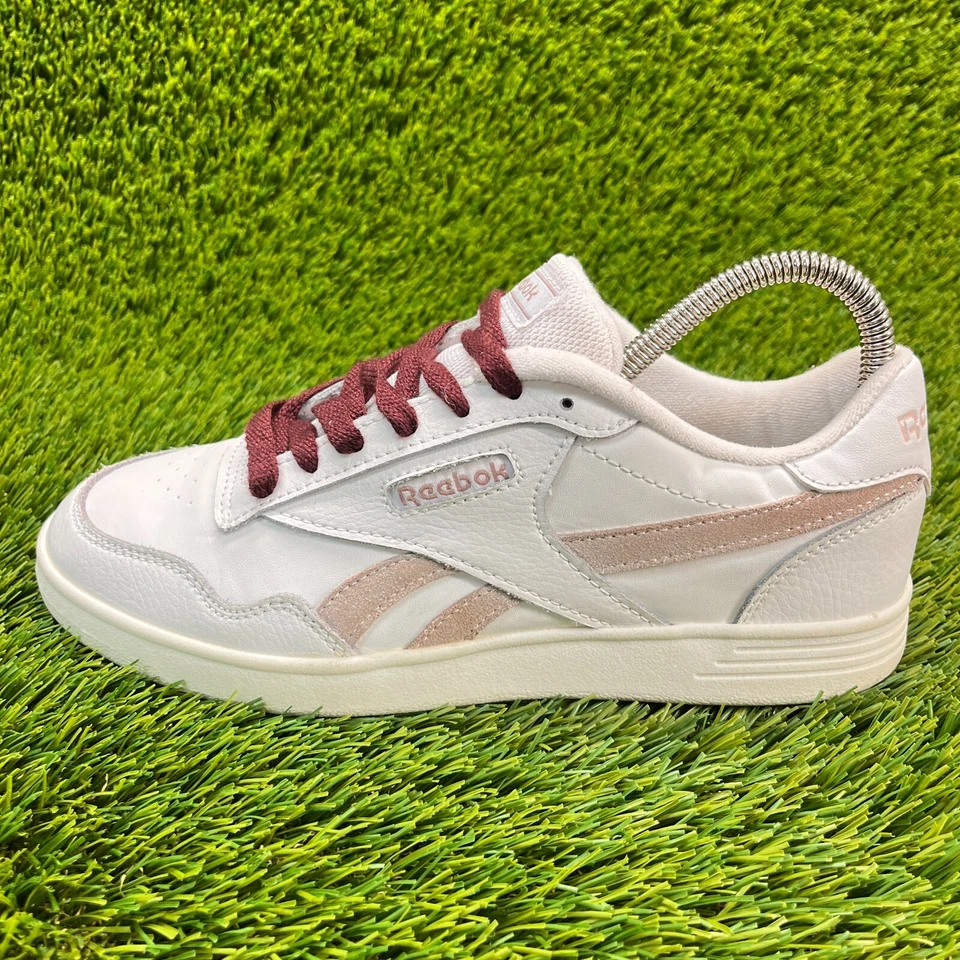 Zapatos Tenis Reebok Club MEMT Mujer Talla 7.5 Blanco Púrpura Cuero para Caminar Foto 3 de 4