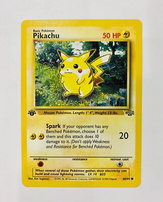 Pikachu 60/64 First Edition Jungle Pokemon Card Mint Possible PSA