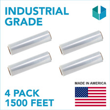 18 x 1500 Zoomvalue zoomvalue 80 Gauge Pallet Wrap Stretch Film Shrink Hand Wrap Pack of 4