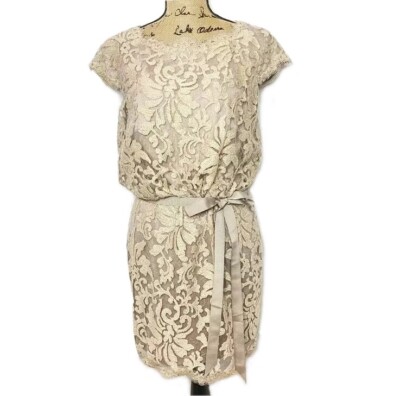 tadashi shoji short sleeve lace dress Tadashi Shoji CBD23064M