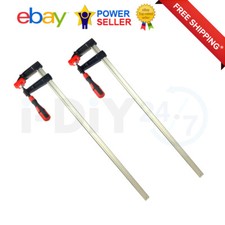 2pc HD Handle F Clamp 80 x 600mm Heavy Duty Cast Iron Metal Clamp