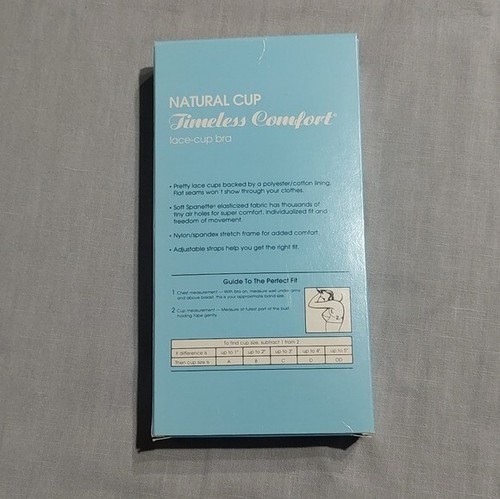 Sears Natural Cup Timeless Comfort Bra 36C White - Picture 3 of 5