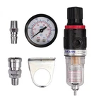 1/4" Air Compressor Oil Water Separator Regulator Moisture Trap In Line Filter