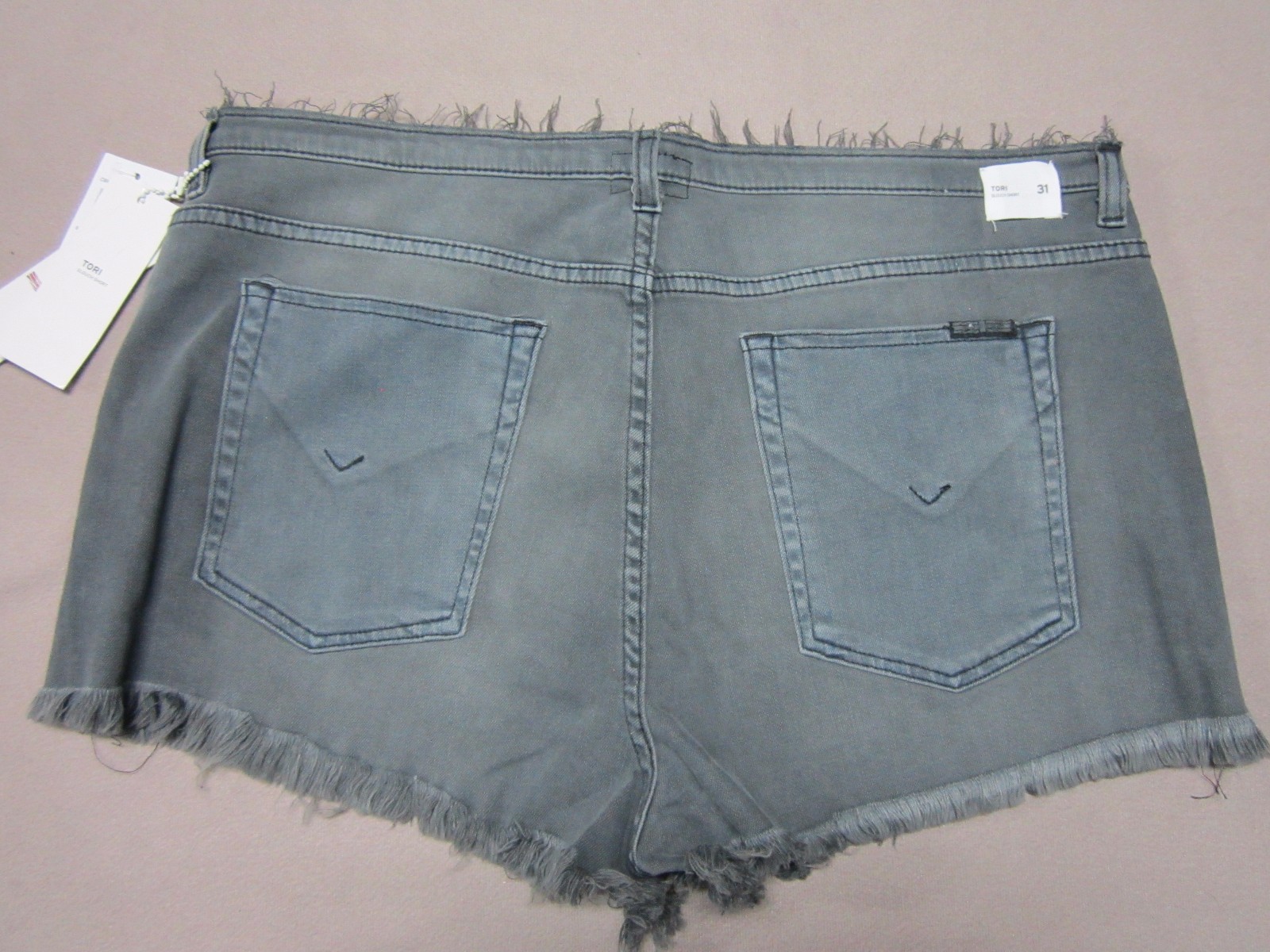 HUDSON JEANS WOMENS TORI SLOUCH SHORT GRAY DENIM JEAN SHORTS SIZE 31 NEW RARE