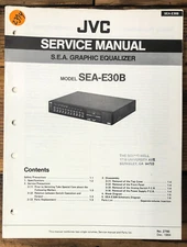 JVC SEA-E30B Equalizer  Service Manual *Original*